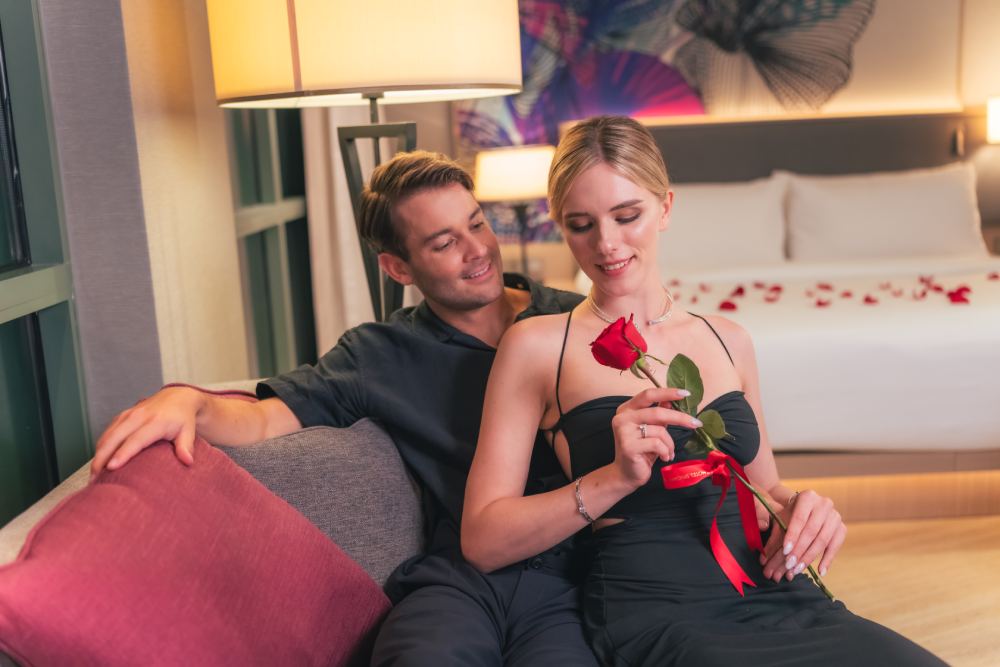 GCW rose petal on bed